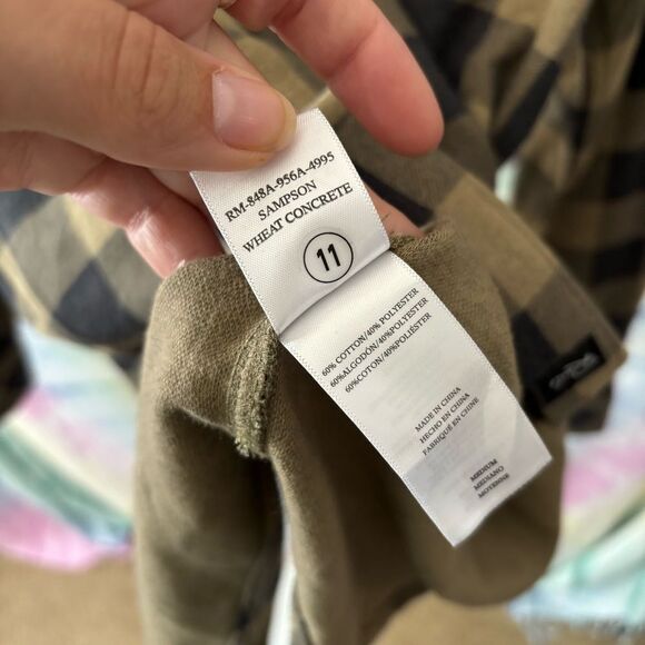 RAILS Men's Plaid Shirt - Black and Tan SAMPSON Rails medium men’s FLANNEL - Picture 6 of 8